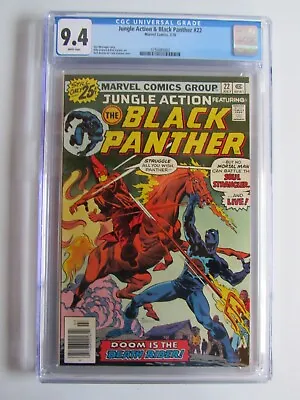 Buy Jungle Action 22 CGC 9.4 WP Black Panther Soul Strangler 1976 • 141.46£