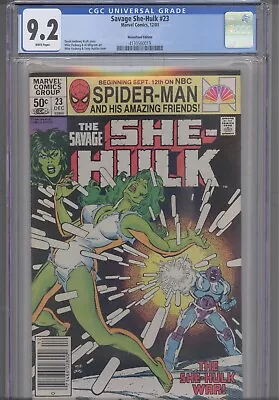 Buy The Savage She-Hulk #23 CGC 9.2 1981 Marvel Mike Vosburg, Terry Austin Newsstand • 42.20£