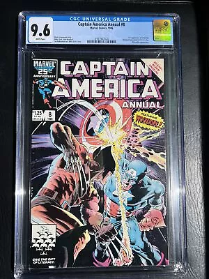 Buy Captain America Annual #8 CGC 9.6 (1986)  Classic Zeck Wolverine Cover 🔥🔑 • 139.01£