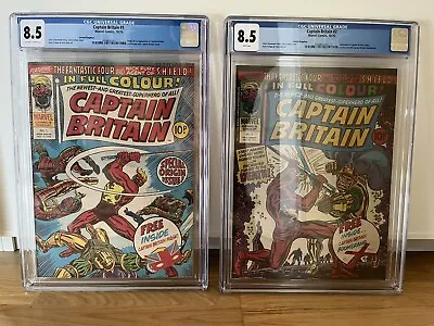 Buy Captain Britain 1 And 2 - CGC 8.5 Marvel Bronze Age Keys 1st And 2nd Cap Britain • 499.90£