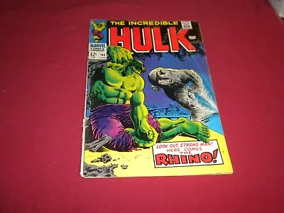 Buy BX10 Incredible Hulk #104 Marvel 1968 Comic 4.0 (Staple Loose Cover And Cfold) • 33.30£