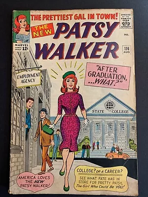 Buy Patsy Walker 116 GD-VG -- 1st  New  Patsy, Swimsuits Marvel 1964 • 10.67£