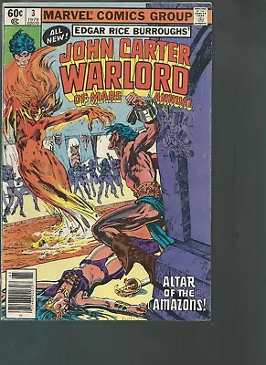 Buy JOHN CARTER WARLORD OF MARS ANNUAL #3 FN- 5.5, Marvel Comics 1979  • 3.19£