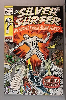 Buy THE SILVER SURFER #18  TO SMASH THE INHUMANS!  1970 Cover Art By Herb Trimpe • 59.30£
