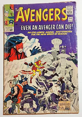 Buy AVENGERS #14 Marvel 1965 Kirby Cover, By Stan Lee And Don Heck • 22.10£