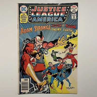 Buy Justice League Of America 138 VG Neal Adams Adam Strange Cover 1977 • 16£