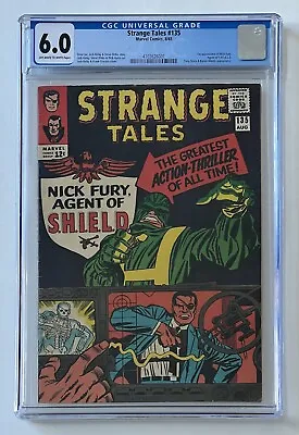 Buy Strange Tales #135 (1965) CGC 6.0 OWW - 1st Nick Fury Agent Of SHIELD • 315.45£