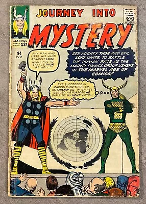 Buy Journey Into Mystery #94 July 1963-early Loki! Thor!  Silver Age Marvel! Good- • 59.38£