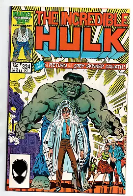 Buy Incredible Hulk #324 - 1st Modern App Grey Hulk - KEY - 1986 - NM • 16.82£