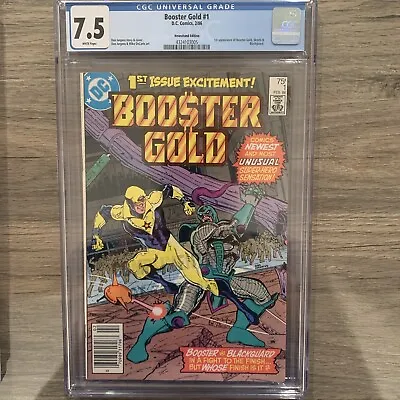 Buy Booster Gold 1 Newsstand CGC 7.5 February 1986 White Pages 1st Printing • 47.67£