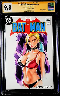 Buy Batman #357 Cgc Ss 9.8 Facsimile Harley Quinn Original Art Sketch Poison Ivy Dc • 321.70£