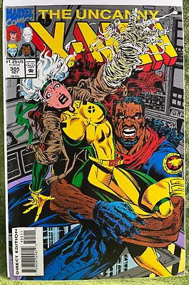 Buy Uncanny X-Men # 305 Marvel Comics 1993 Rogue, Bishop, NM Beautiful Glossy Cover! • 2.36£