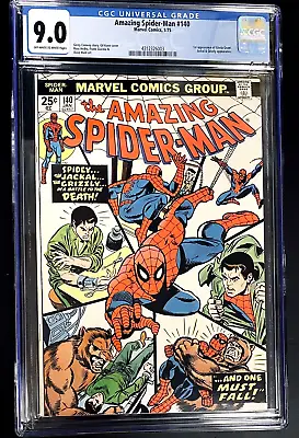 Buy Amazing Spider-man #140 Cgc 9.0 Vf Nm 1975 1st Appearance Gloria Grant • 68.05£