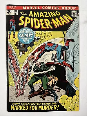 Buy Marvel Comics AMAZING SPIDER-MAN #108 First Sister Sun 1972 • 32.16£
