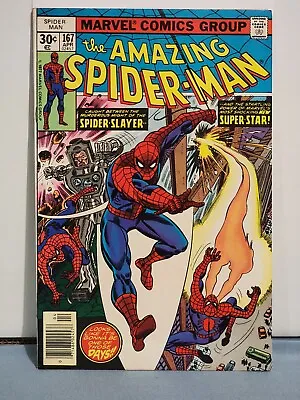 Buy Amazing Spider-man #167 (1977)  *1st App Of Will O' The Wisp  ~F/VF • 12.16£