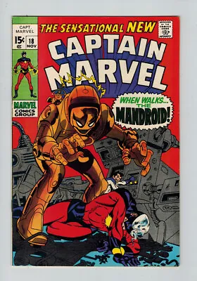 Buy Captain Marvel (1968) #  18 (7.5-VF-) (285197) Carol Danvers Gains Powers 1969 • 67.50£