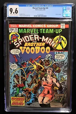 Buy MARVEL TEAM-UP #24 CGC 9.6 - OW/W PAGES *1st SPIDER-MAN & BROTHER VOODOO TEAM UP • 280.06£