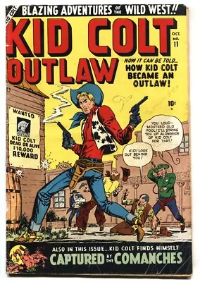 Buy Kid Colt Outlaw #11 1950-Atlas-ORIGIN Issue-Golden-Age Comic Book • 349.02£