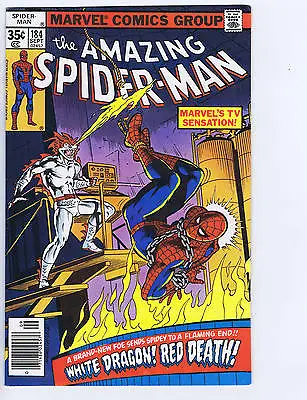 Buy Amazing Spider-Man #184 Marvel 1978 White Dragon ! Red Death ! • 17.61£
