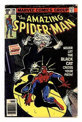 Buy Amazing Spider-Man 194N Newsstand Variant VG 4.0 1979 1st App. Black Cat • 128.68£