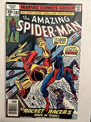 Buy AMAZING SPIDER-MAN #182  The Rocket Racer's Back In Town!  1978 Marvel Comic VF- • 12.06£