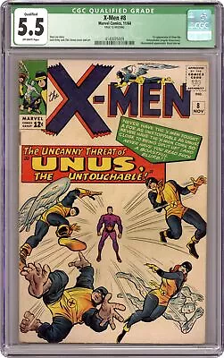 Buy Uncanny X-Men #8 CGC 5.5 QUALIFIED 1964 4140035009 • 233.24£