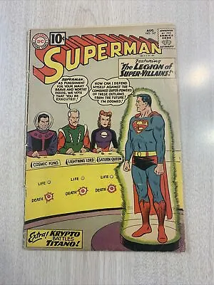 Buy Superman 147 Vg 1961 Ist Legion Of Super Villains Adult Legion Key Silver Age • 60.28£