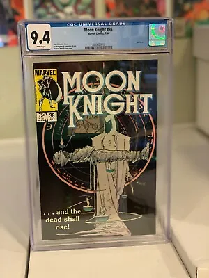 Buy Moon Knight #38 CGC 9.4 NM WP Marvel Comics 1984 Rare Last Issue! SEE PICS! WOW! • 126.12£
