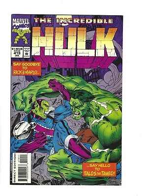 Buy Incredible Hulk  #419 1st Appearance Talos  SKRULLS, 9.2 NM-, Marvel • 7.92£