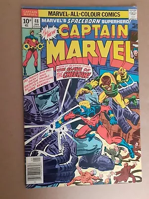 Buy Captain Marvel No 48. 1st Appearance Cheetah. 1977 Marvel Comic. Fine. UK Price • 5.50£