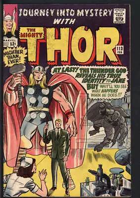 Buy Journey Into Mystery #113 5.0 // Origin Of Loki Marvel Comics 1965 • 71.25£