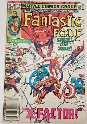 Buy Fantastic Four #250 Newsstand (Marvel Comics, 1983) Spider-Man, Captain America • 2.79£