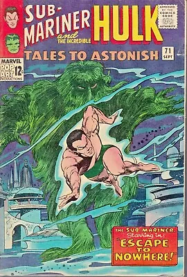 Buy Tales To Astonish #71 1965 Marvel -hulk/ Sub-mariner- Lee/austin...fn • 23.65£