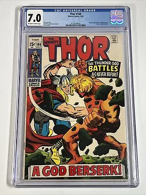 Buy Thor #166 CGC 7.0 (1969) 2nd Him [Warlock] | Marvel Comics • 130.16£