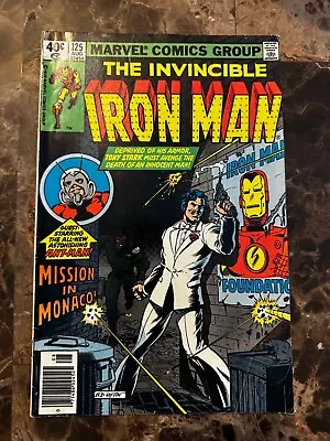 Buy Iron Man #125 Key Issue 1st James Rhodes 3rd Antman Marvel Comics Newsstand 1978 • 10.32£