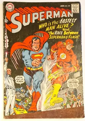 Buy Superman 199 DC Silver Age 1967 First Superman/Flash Race Vg • 78.99£