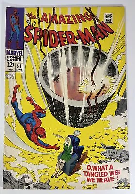 Buy Amazing Spider-Man #61 (1968) 1st Cover App. Gwen Stacy In 7.0 Fine/Very Fine • 112.51£