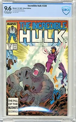 Buy Incredible Hulk  #338  CBCS  9.6  NM+  White Pages  12/87  Direct Edition • 55.34£