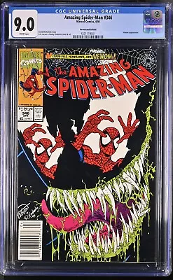 Buy 1991 Amazing Spider-man #346 Venom Rare Newsstand Variant Graded Cgc 9.0 Wp • 71.49£