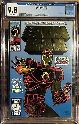 Buy Iron Man #290 CGC 9.8 30th Anniversary Issue, Gold Foil Cover • 92.49£