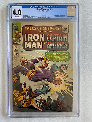 Buy Tales Of Suspense #76 CGC 4.0 White Pages! 1966 - 1st Appearance Of Ultimo • 75.08£