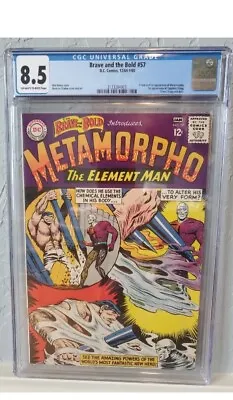 Buy BRAVE AND THE BOLD #57 (1964). CGC 8.5 VF+ 1st Appearance Of METAMORPHO DCU!! • 1,264.18£