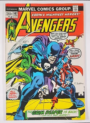 Buy Avengers #107 High Grade Marvel Vision Captain America Scarlet Witch 1972 • 22.48£