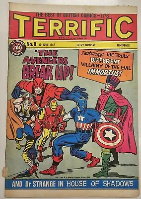Buy Marvel Silver Age UK Terrific Comic Book Key Issue 9 Higher Grade GD/VG • 0.99£