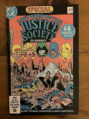 Buy LAST DAYS OF THE JUSTICE SOCIETY OF AMERICA Comic - No 1 - Date 1986 - DC Comic • 5£
