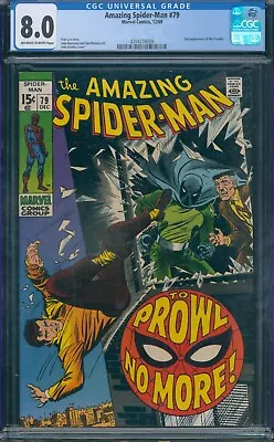 Buy Amazing Spider-Man #79 1969 CGC 8.0 OW-W Pages! • 134.40£