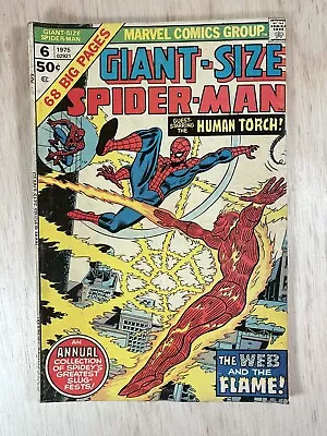 Buy Giant-Size Spider-Man 6 Guest Staring The Human Torch Bronze Age 1975  • 3.98£