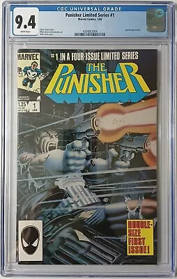 Buy Marvel Punisher Limited Series #1 KEY 1st Solo CGC 9.4 White Pages 1986 • 114.64£