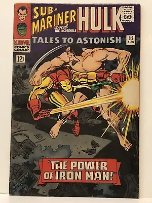 Buy Tales To Astonish #82 Marvel 1966 IRON MAN Vs SUB-MARINER Battle Issue FINE 6.0! • 19.77£