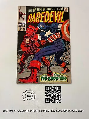 Buy Daredevil # 43 FN 1st Print Marvel Comic Book Sabretooth Bullseye Hulk 16 J222 • 69.57£